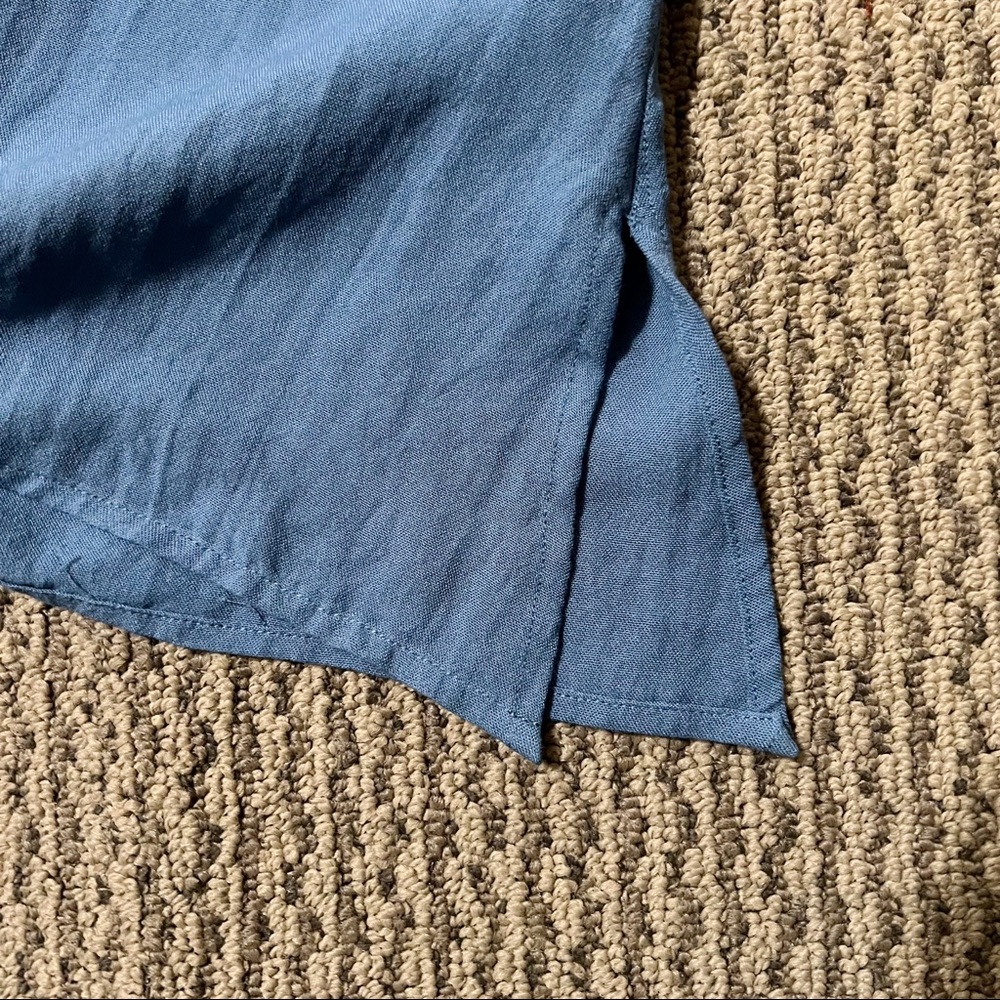 Soft Surroundings Blue Tunic Top with Button Placket - Picture 8 of 10